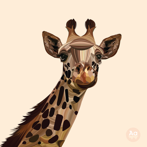 Mocha the Giraffe - Digital Art Print