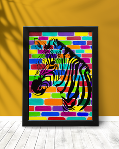 Colorful Zebra- Fine Art Print