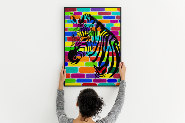 Rainbow zebra, Fine Art Print