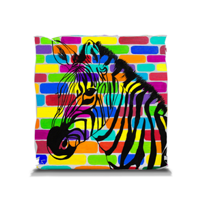 Colorful Zebra Throw Pillow