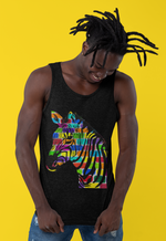 Load image into Gallery viewer, Colorful Zebra Unisex (Tank Top)
