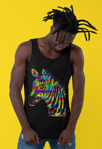 Colorful Zebra Unisex (Tank Top)