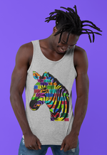 Load image into Gallery viewer, Colorful Zebra Unisex (Tank Top)
