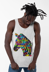 Colorful Zebra Unisex (Tank Top)