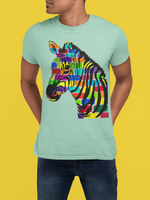 Load image into Gallery viewer, Colorful Zebra Short-Sleeve Unisex (T-Shirt)
