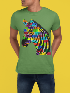 Colorful Zebra Short-Sleeve Unisex (T-Shirt)