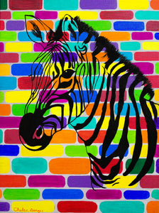 Colorful Zebra- Fine Art Print